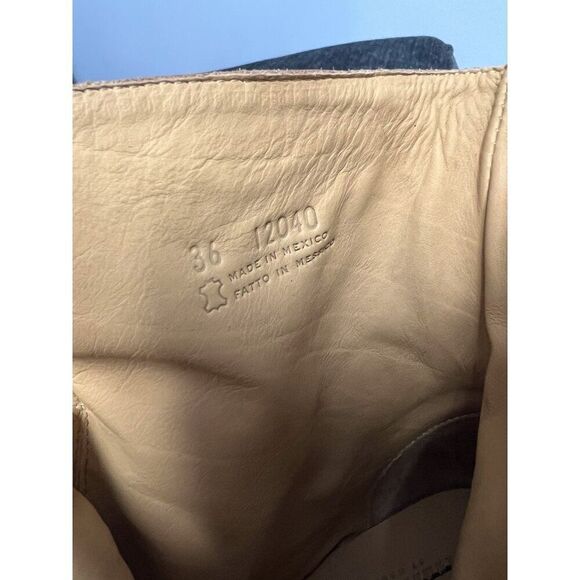 Anthropologie Marco Delli Embroidered Leather Western Boot Size 36 Floral Cowboy - Picture 14 of 14